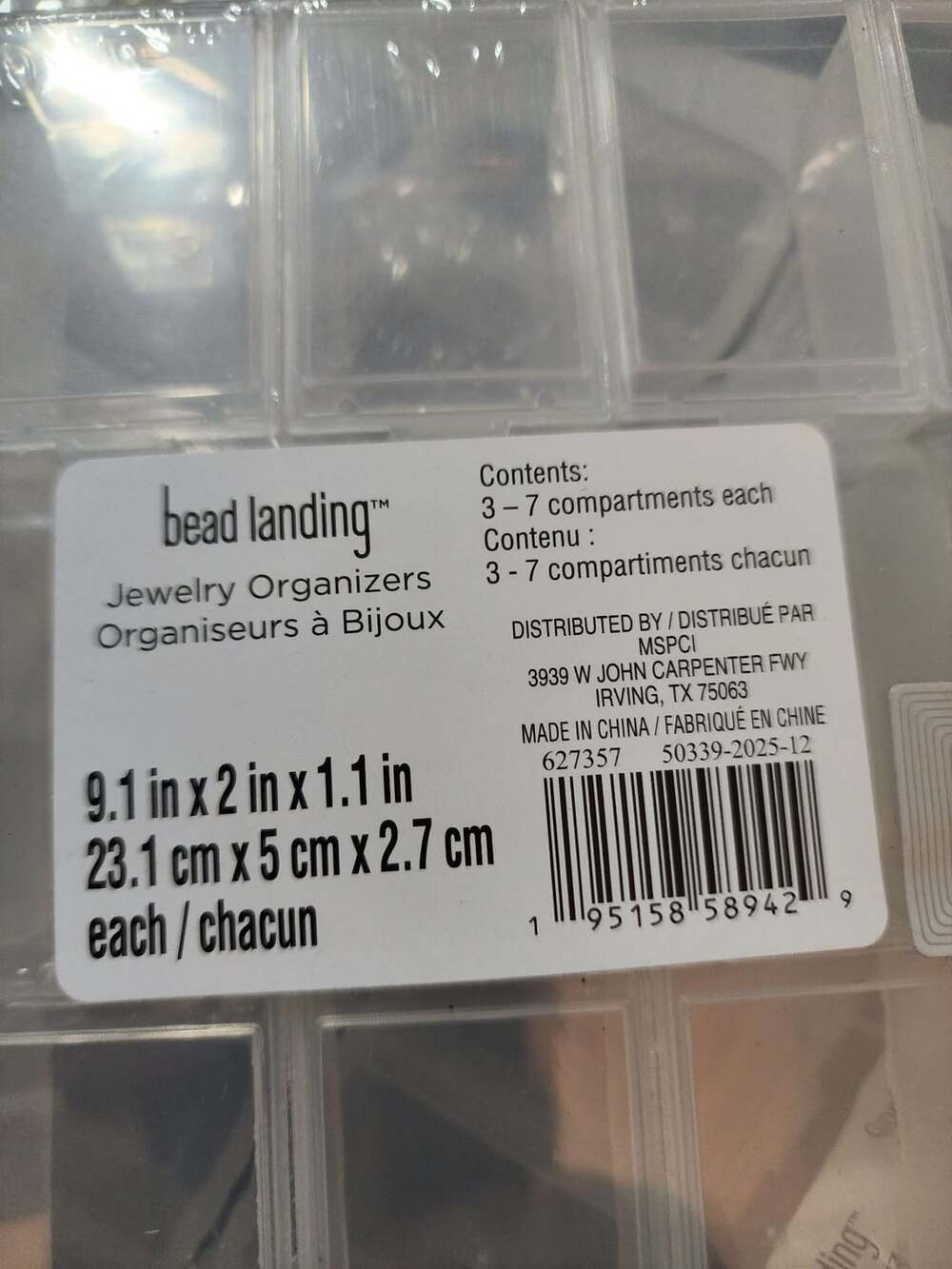Bead Landing Jewelry Organizers Clear Plastic Storage Containers Lot of 6